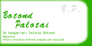 botond palotai business card